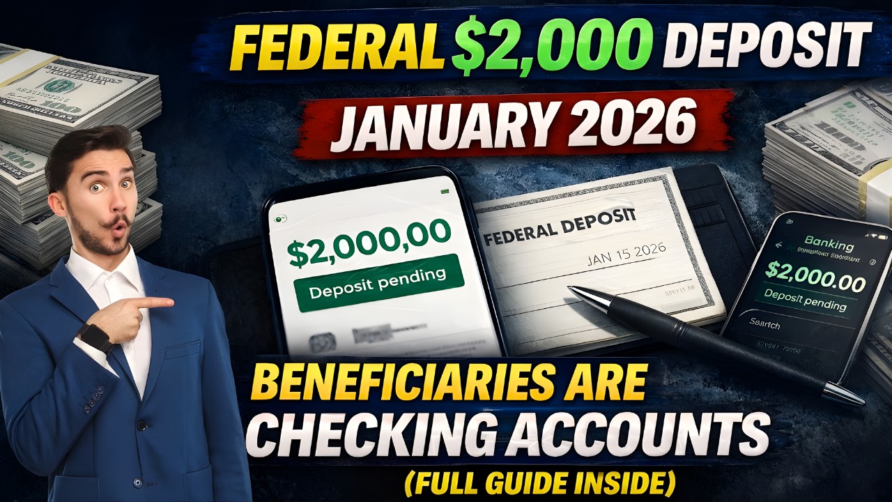 Federal $2,000 Deposit January 2026 – Beneficiaries Are Checking Accounts (Full Guide Inside)