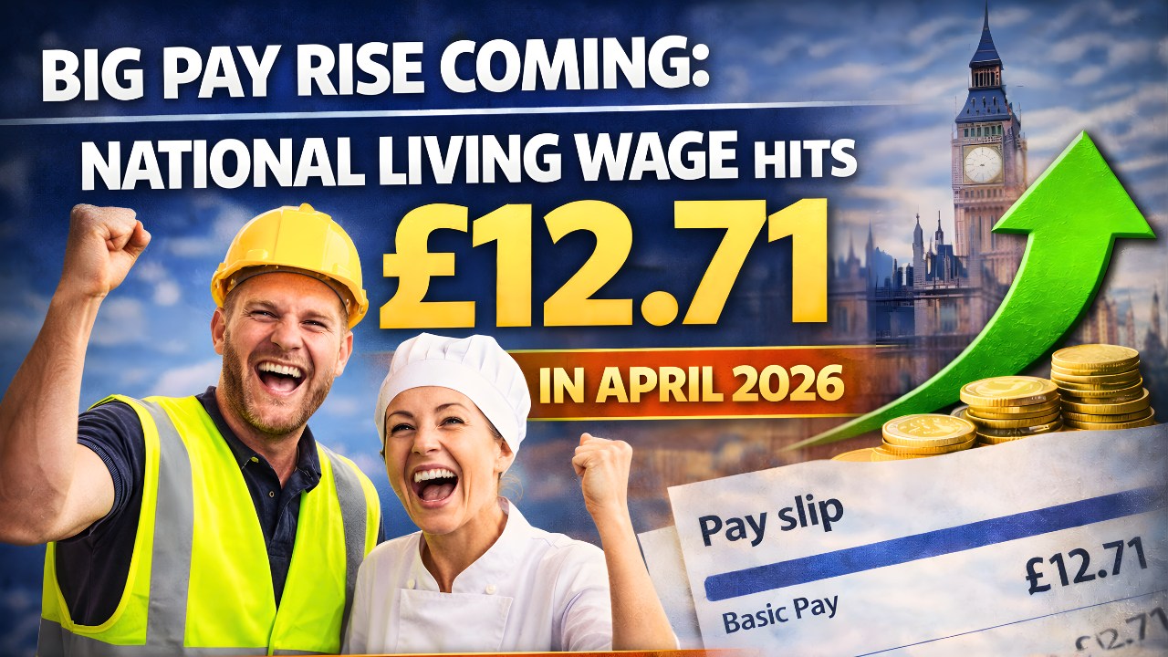 Big Pay Rise Coming: National Living Wage Hits £12.71 in April 2026 – Check Your New Pay
